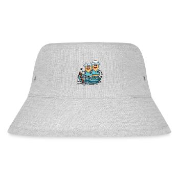 Erdnüsse Matrosen Jungs Boot Ruderboot Seenot - Stanley/Stella recycelter Bucket Hat - Grau meliert - Vorne