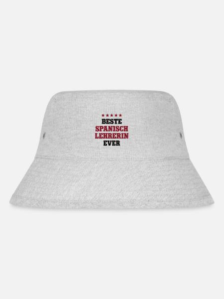 Beste Spanisch Lehrerin Schule Spanish Teacher - Stanley/Stella recycelter Bucket Hat - Grau meliert