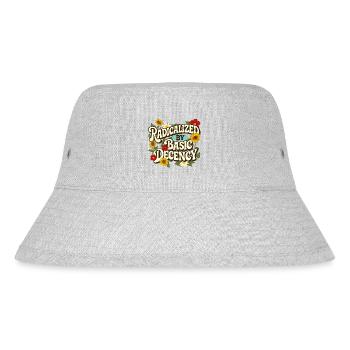Radicalized Basic Decency Empathy Social Justice - Stanley/Stella Recycled Bucket Hat - heather grey - Front