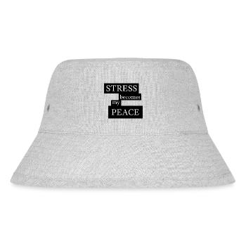 Stress Becomes My Peace - Stanley/Stella recycelter Bucket Hat - Grau meliert - Vorne