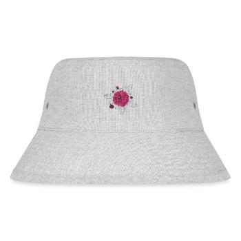 dahlie bunt - Stanley/Stella recycelter Bucket Hat - Grau meliert - Vorne