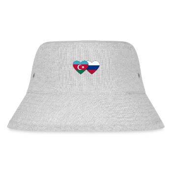 Azerbaïdjan Russie Drapeau Coeur - Bob recyclé Stanley/Stella - gris chiné - Devant