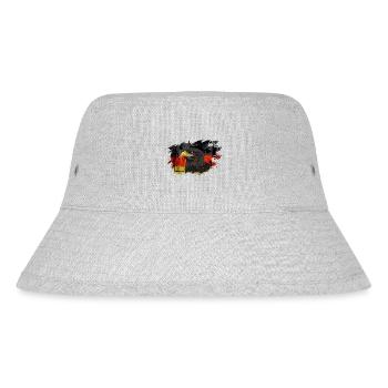 deutscher Adler Adlerkopf Deutschlandfahne - Stanley/Stella recycelter Bucket Hat - Grau meliert - Vorne