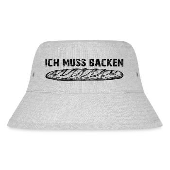 Ich muss backen - Brot backen zu Hause - Stanley/Stella recycelter Bucket Hat - Grau meliert - Vorne