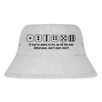boardgame chess backgammon game night - Stanley/Stella recycelter Bucket Hat - Grau meliert - Vorne
