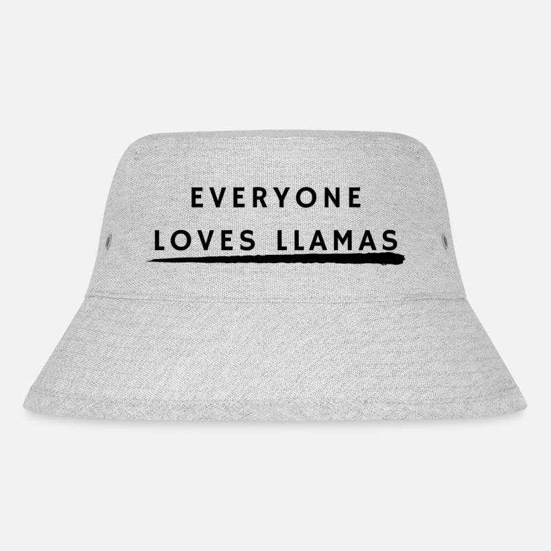 Everyone love Lamas - Stanley/Stella recycelter Bucket Hat - Grau meliert