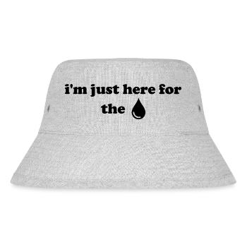 Ich bin nur für den Drop hier. Party-DJ - Stanley/Stella recycelter Bucket Hat - Grau meliert - Vorne