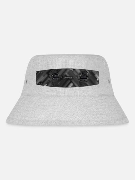 Kiteboard black white design - Stanley/Stella Recycled Bucket Hat - heather grey