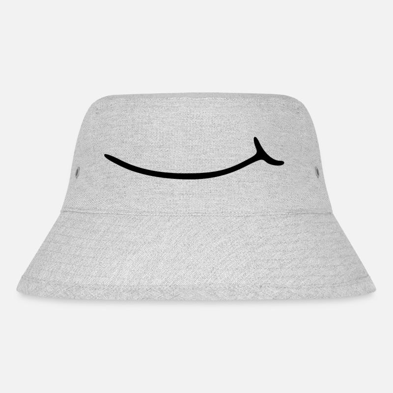 Lachender Mund. Lachen - Stanley/Stella recycelter Bucket Hat - Grau meliert