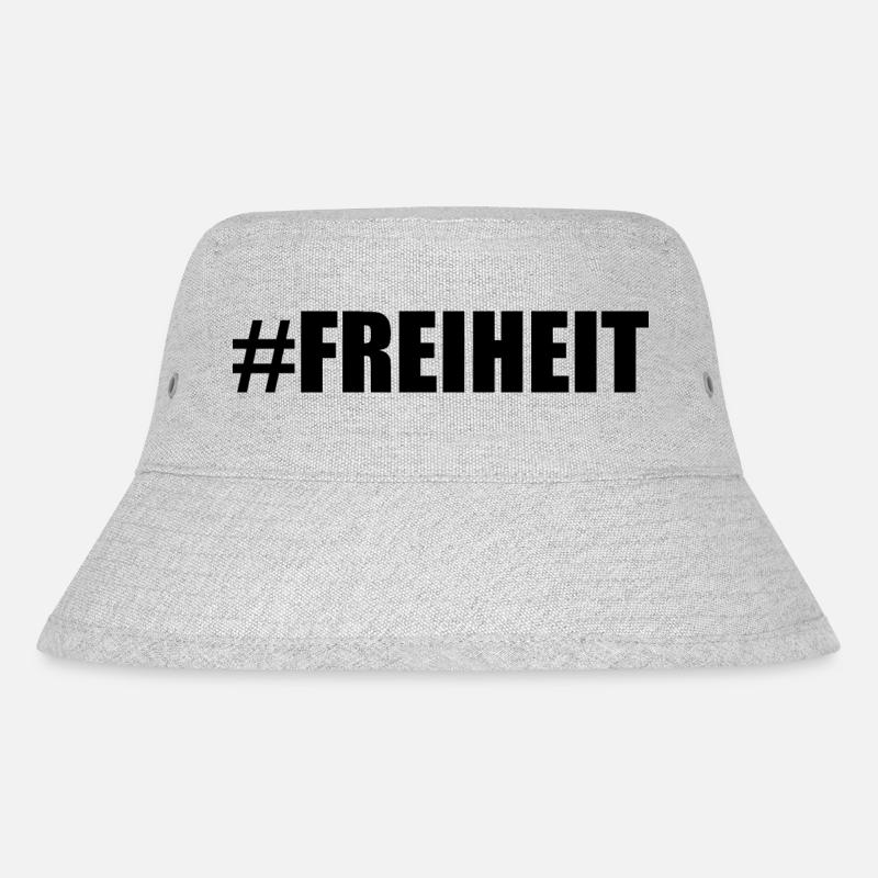 Freiheit - Stanley/Stella recycelter Bucket Hat - Grau meliert