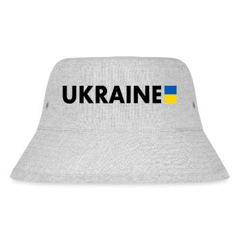 Ukraine - Stanley/Stella recycelter Bucket Hat - Grau meliert - Vorne