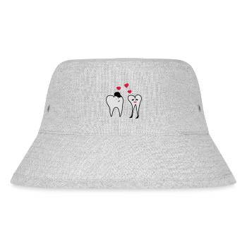 Teeth in love - Stanley/Stella Recycled Bucket Hat - heather grey - Front