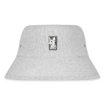 Geschenk Katze Mieze Haustier Geschenkidee - Stanley/Stella recycelter Bucket Hat - Grau meliert - Vorne