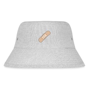 Pflaster, Wunde, Verletzung, Heilung, Geschenkidee - Stanley/Stella recycelter Bucket Hat - Grau meliert - Vorne