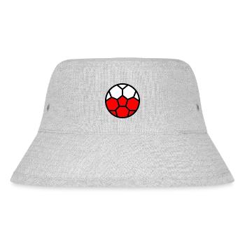 Fußball WM Flagge Polen Weltmeisterschaft - Stanley/Stella recycelter Bucket Hat - Grau meliert - Vorne