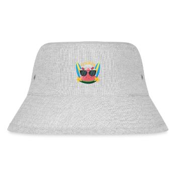 Watermelon with Sunglasses - Stanley/Stella recycelter Bucket Hat - Grau meliert - Vorne