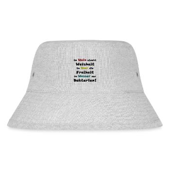 Im Bier steckt Freiheit! - Stanley/Stella recycelter Bucket Hat - Grau meliert - Vorne