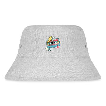 Kassette Musik 80s Geschenk Pop Style Geschenkidee - Stanley/Stella recycelter Bucket Hat - Grau meliert - Vorne