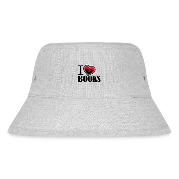 I love books and reading - Stanley/Stella Recycled Bucket Hat - heather grey - Front