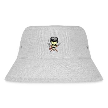 Skull head - Stanley/Stella recycelter Bucket Hat - Grau meliert - Vorne
