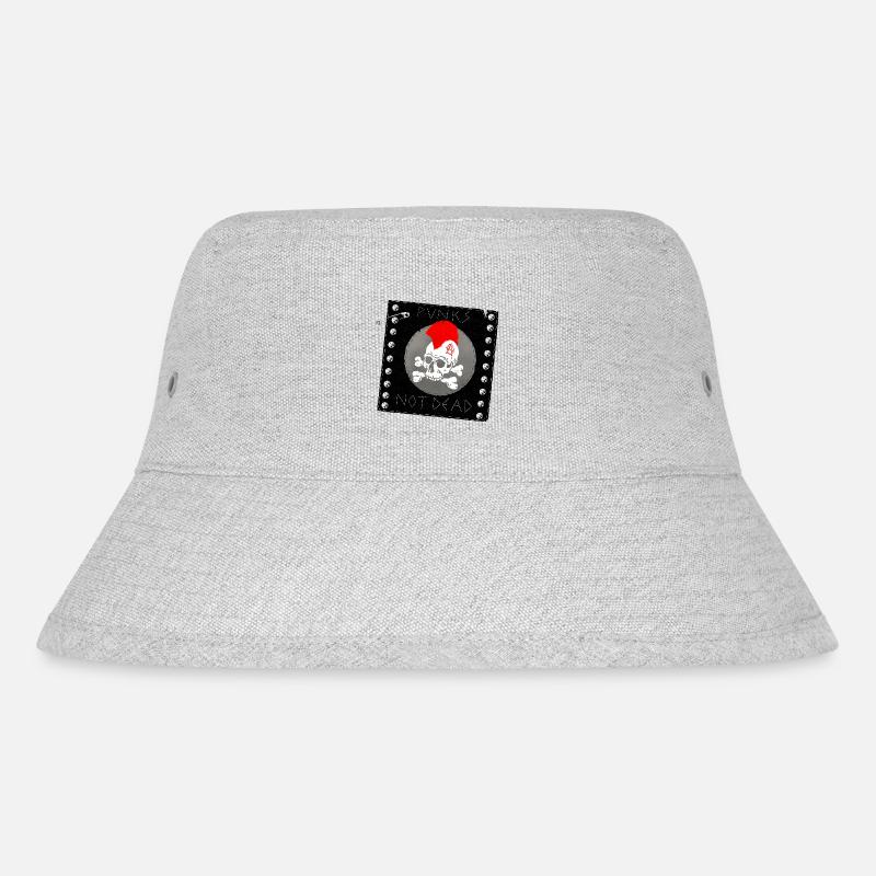 punks not dead patch - Stanley/Stella recycelter Bucket Hat - Grau meliert