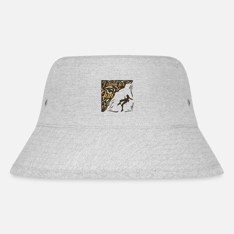 Climb for fun - Stanley/Stella recycelter Bucket Hat - Grau meliert