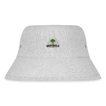 Vegetarier Vegan - Broccoholic - Stanley/Stella recycelter Bucket Hat - Grau meliert - Vorne