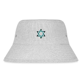 Davidstern - Stanley/Stella recycelter Bucket Hat - Grau meliert - Vorne