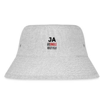 Single Sprüche Geschenk - Stanley/Stella recycelter Bucket Hat - Grau meliert - Vorne