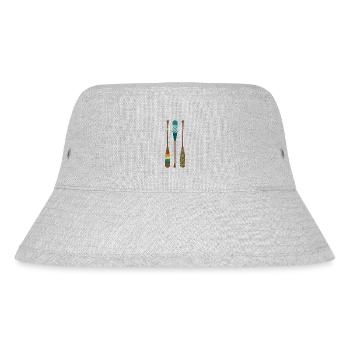 Trois pagaies d'idée de cadeau de fan de canoë coloré - Bob recyclé Stanley/Stella - gris chiné - Devant