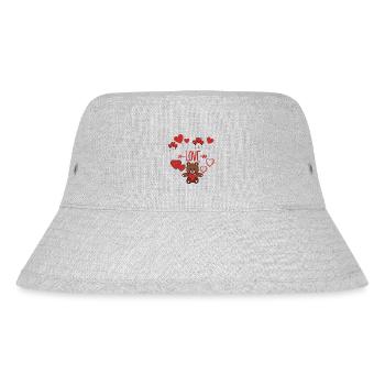 LOVE - Stanley/Stella Recycled Bucket Hat - heather grey - Front
