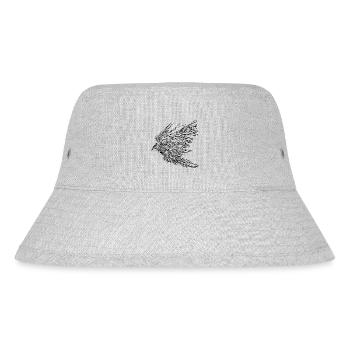 Fliegender Rabe - Stanley/Stella recycelter Bucket Hat - Grau meliert - Vorne