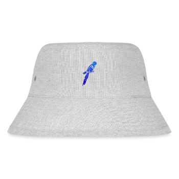 Maori Blue Macow Papagei Tribal Tattoo Geschenk - Stanley/Stella recycelter Bucket Hat - Grau meliert - Vorne