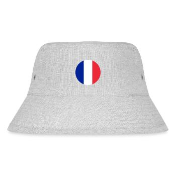 round sticker flag of France Aufkleber Frankreich - Stanley/Stella Recycled Bucket Hat - heather grey - Front