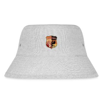 Deutschland Reise Souvenir Aufkleber Deutsche Flagge Abzeichen - Stanley/Stella recycelter Bucket Hat - Grau meliert - Vorne
