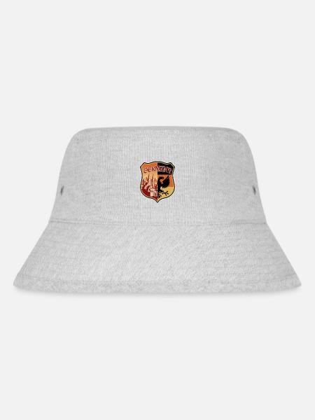 Deutschland Reise Souvenir Aufkleber Deutsche Flagge Abzeichen - Stanley/Stella recycelter Bucket Hat - Grau meliert