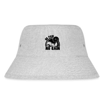 no pain no gain - Stanley/Stella Recycled Bucket Hat - heather grey - Front