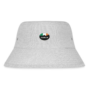 Dublin Ireland Skyline Silhouette Irish Flag Trave - Stanley/Stella Recycled Bucket Hat - heather grey - Front