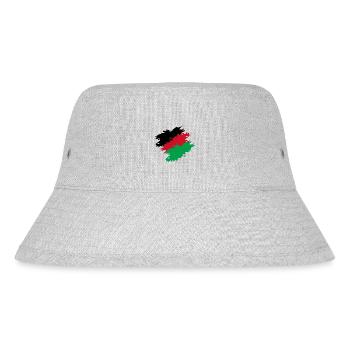 Malawi Colors Flag Flag Brush - Stanley/Stella Recycled Bucket Hat - heather grey - Front