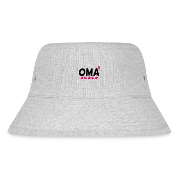 Fünffache Oma - 5 Enkelkinder - Stanley/Stella recycelter Bucket Hat - Grau meliert - Vorne