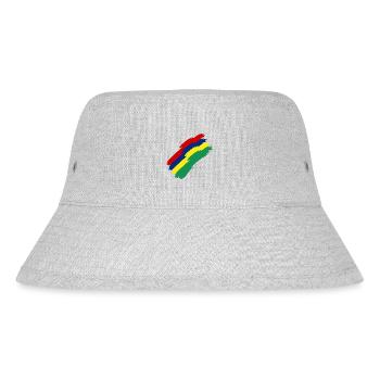 Mauritius Flag Colors - Stanley/Stella Recycled Bucket Hat - heather grey - Front