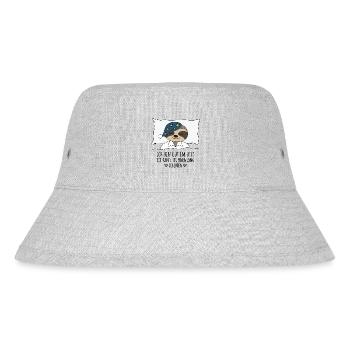 Ich bin gut im Bett stundenlang schlafen Faultier - Stanley/Stella recycelter Bucket Hat - Grau meliert - Vorne