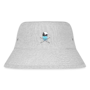skull vaccine - Stanley/Stella Recycled Bucket Hat - heather grey - Front