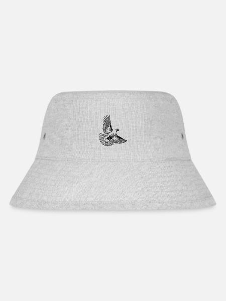 Elegante Fliegende Vintage Taube - Stanley/Stella recycelter Bucket Hat - Grau meliert