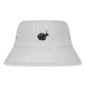 Vintage realistische Schnecke - Stanley/Stella recycelter Bucket Hat - Grau meliert - Vorne