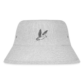 Fliegende Taube auf breiten Schwingen - Stanley/Stella recycelter Bucket Hat - Grau meliert - Vorne