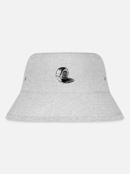 Schraubenmutter senkrecht geschmolzen - Stanley/Stella recycelter Bucket Hat - Grau meliert