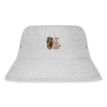 Berner Sennenhund - Stanley/Stella recycelter Bucket Hat - Grau meliert - Vorne