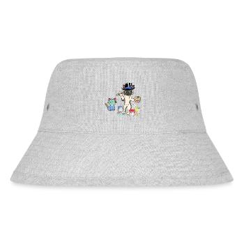 Cat Painter Master Artist Art Academy - Stanley/Stella Recycled Bucket Hat - heather grey - Front