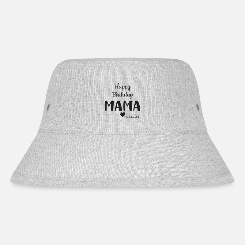 Happy Birthday Mama! Mama Geburtstag - Stanley/Stella recycelter Bucket Hat - Grau meliert